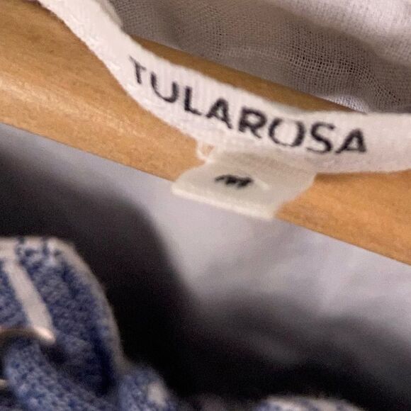 Tularosa Boho Blue Stripped Tunic Dress with Tassel in Size Medium - Picture 12 of 13